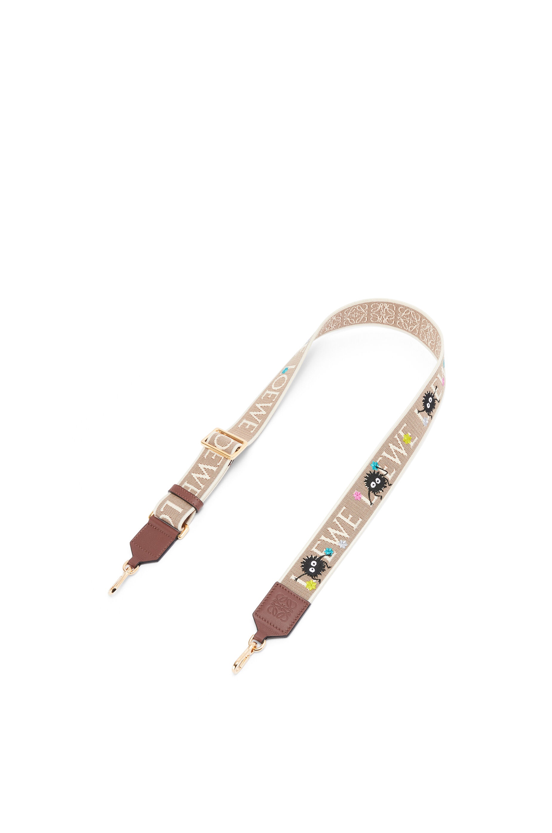Susuwatari strap in Anagram jacquard and calfskin - 1
