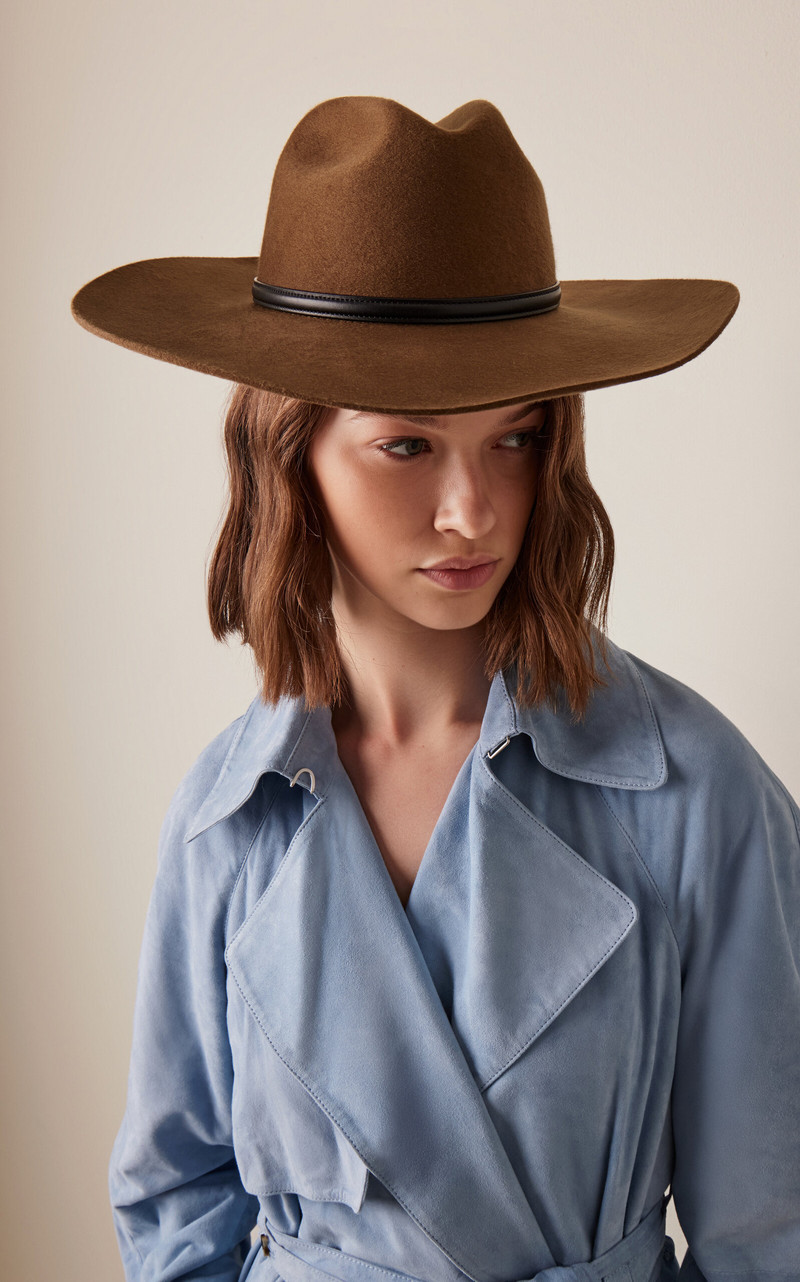 Janessa Leoné Nash Wool Fedora brown outlook