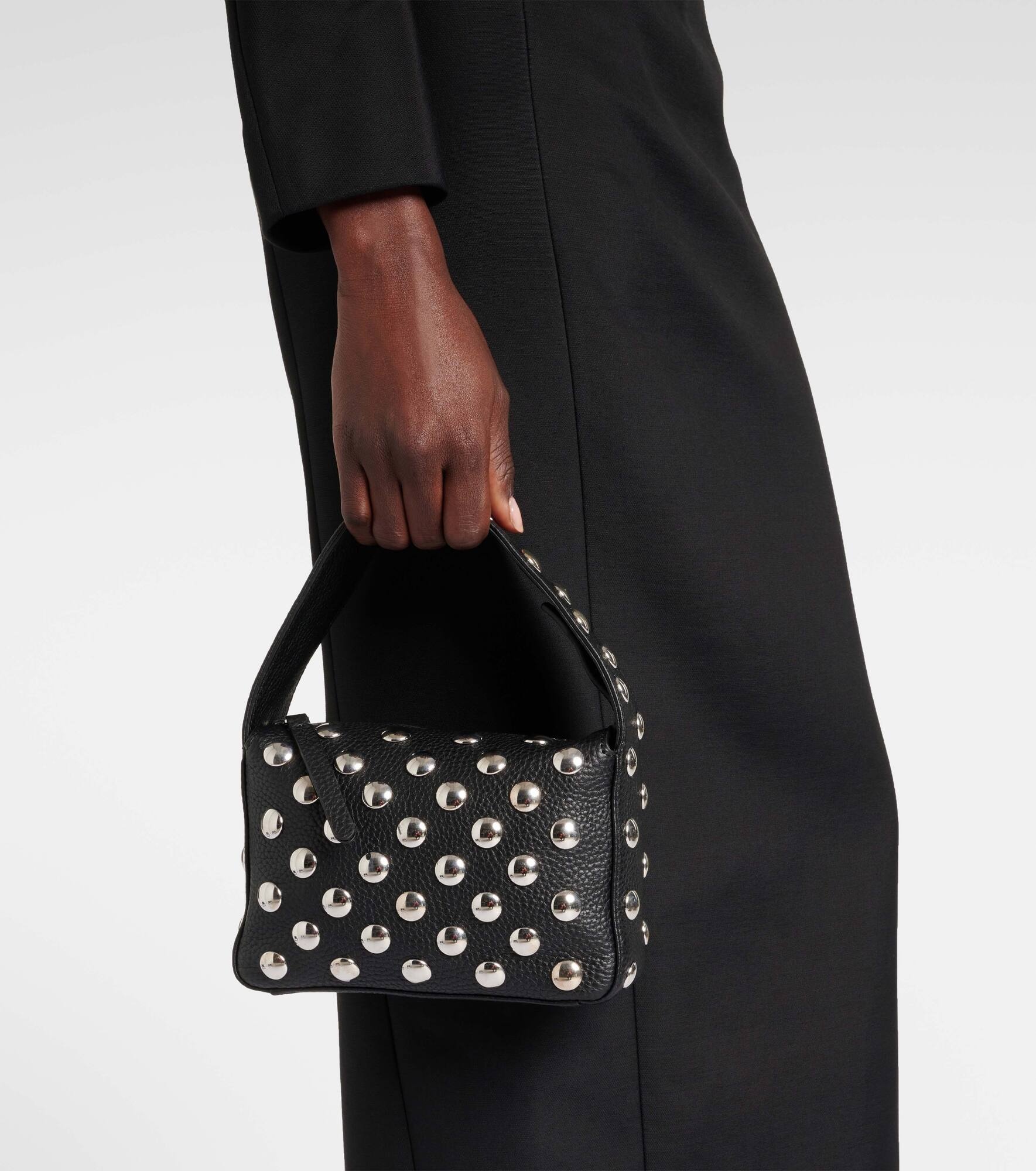 Elena Small studded leather shoulder bag - 2