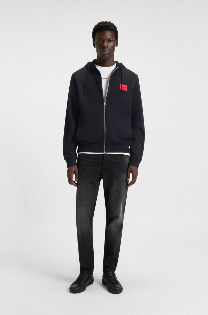 HUGO REGULAR-FIT HOODIE IN FRENCH TERRY WITH LOGO LABEL outlook