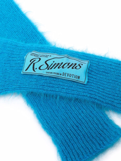 Raf Simons logo-patch wool-blend gloves outlook