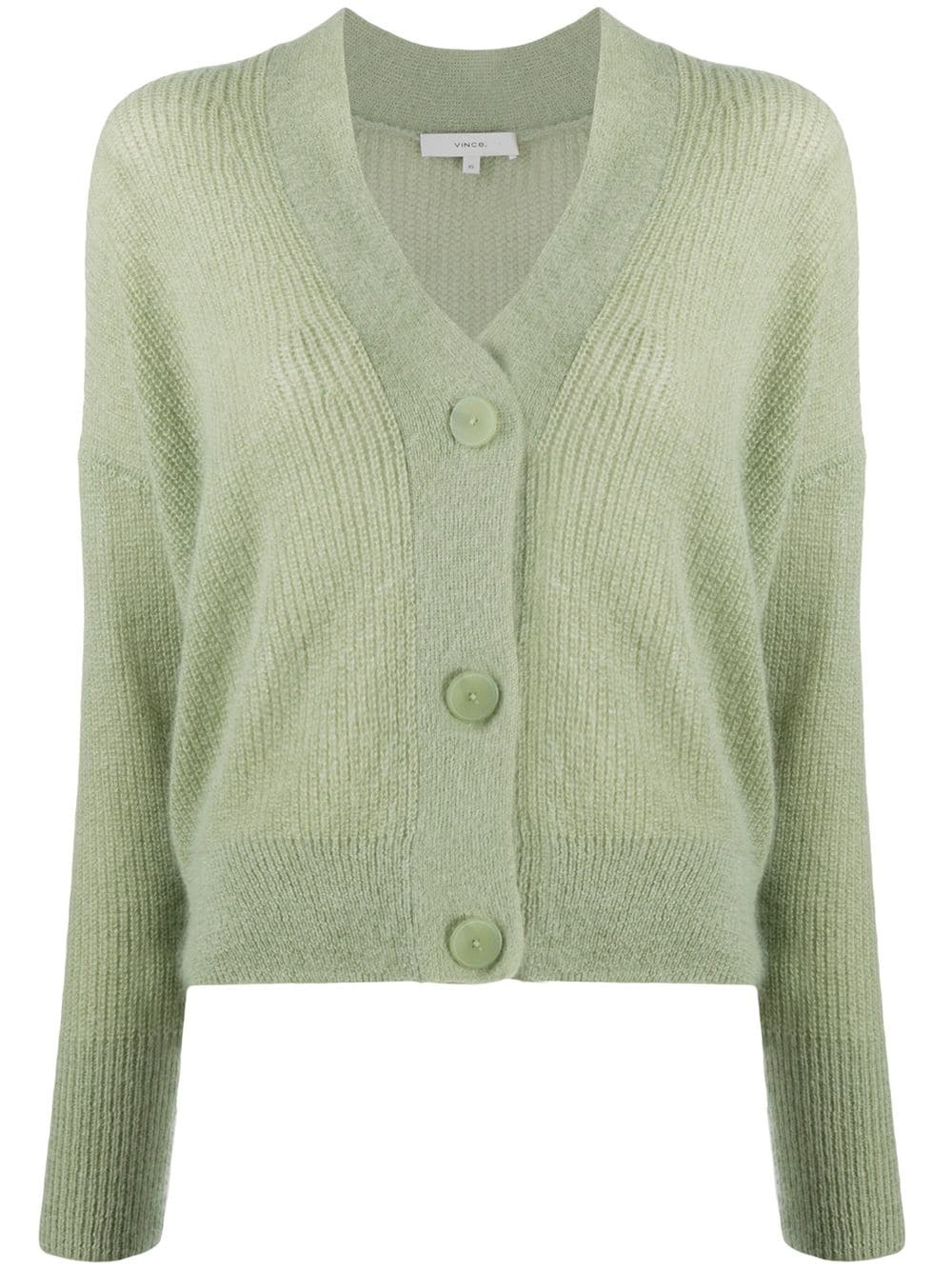 ribbed knit cardigan - 1