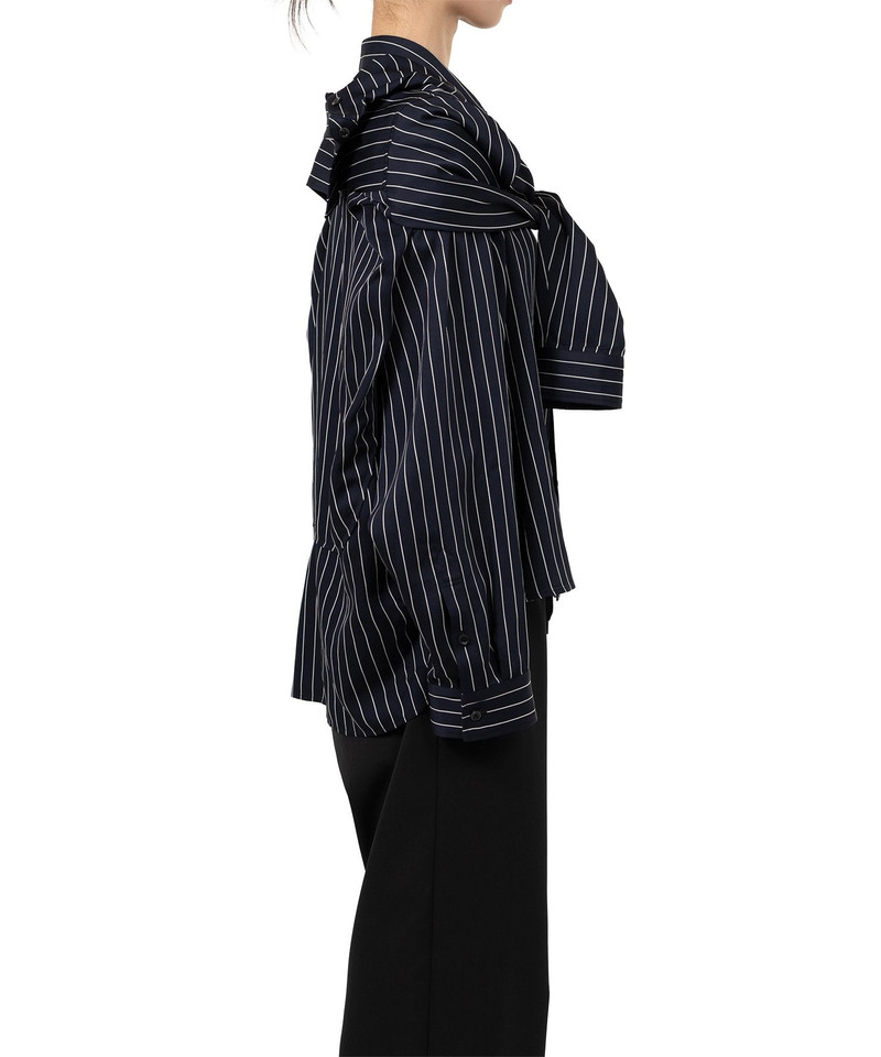 Sleeve Layered Stripe Shirt 16