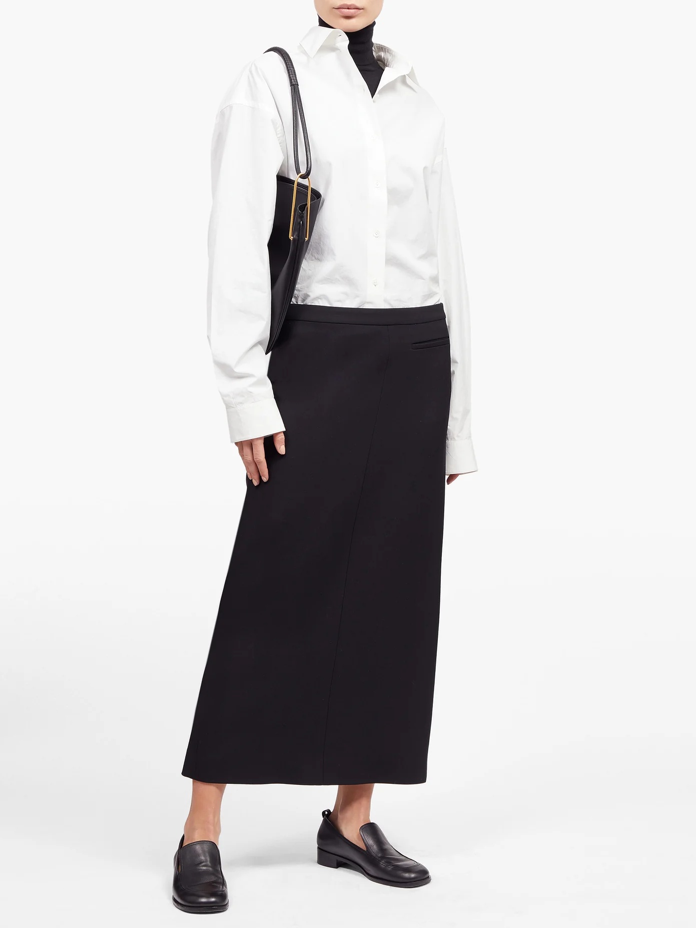 Pol slit-hem wool skirt - 2