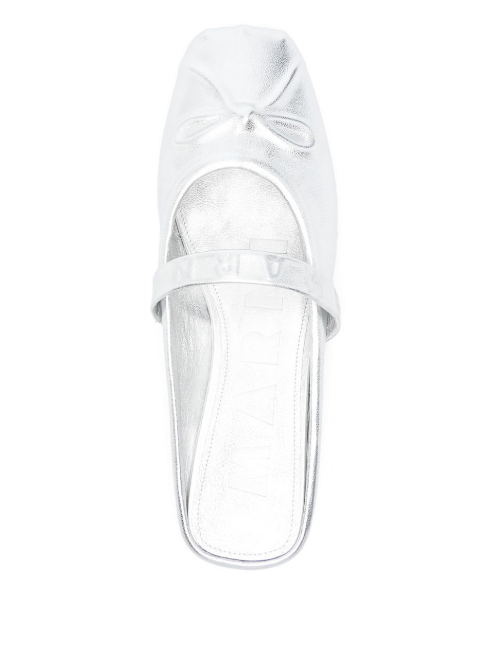 metallic-effect slippers - 4