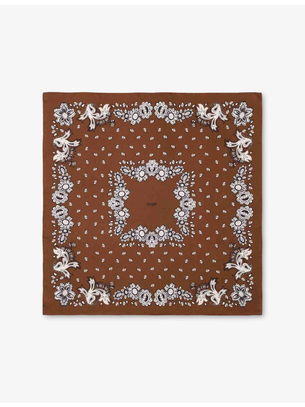 Bandana-Print Silk Scarf - 1