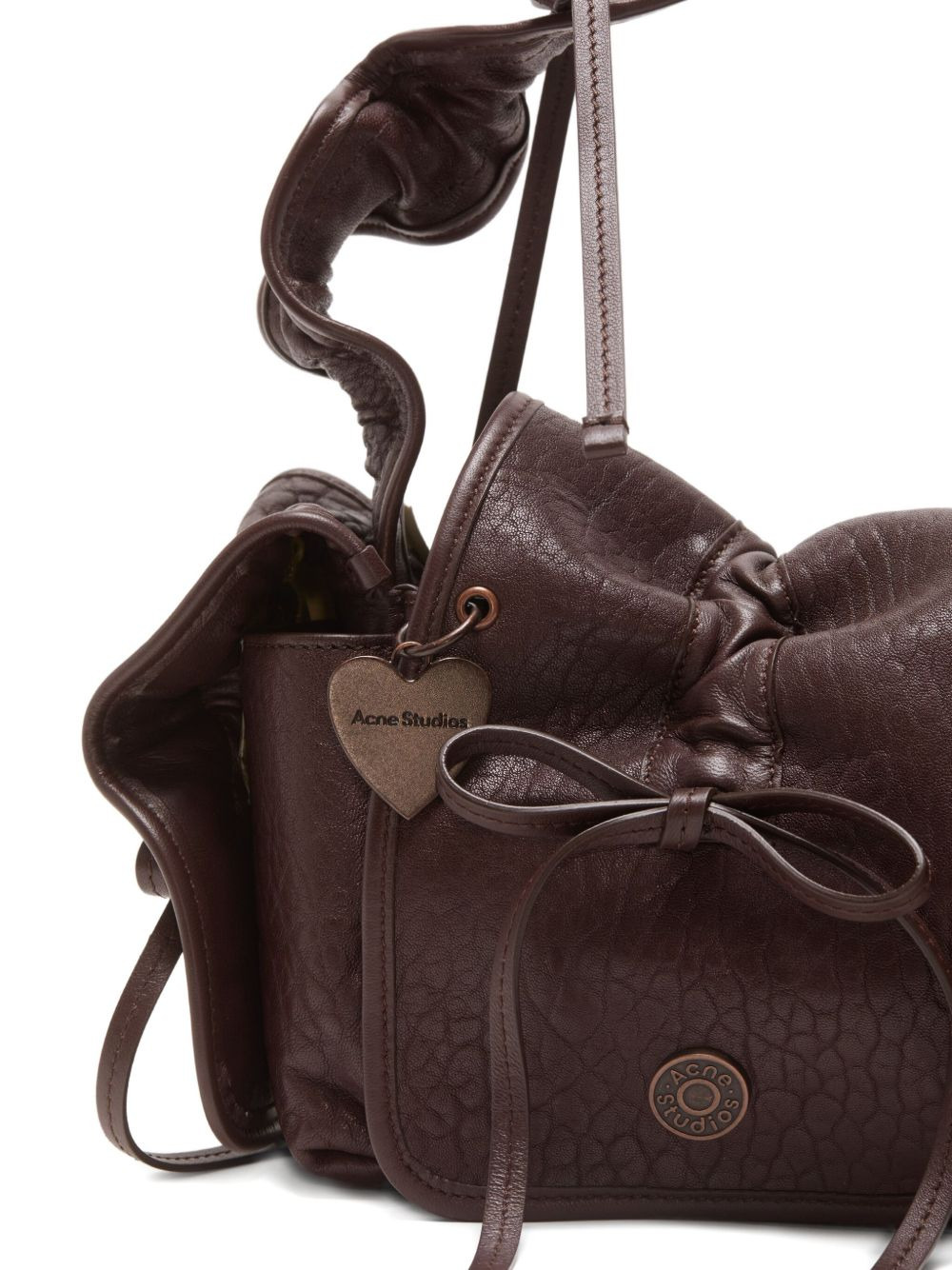 multi-pocket leather shoulder bag - 5