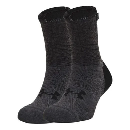 Under Armour ArmourDry Run Crew Socks 'Black Jet Grey' 1361156-001 - 1