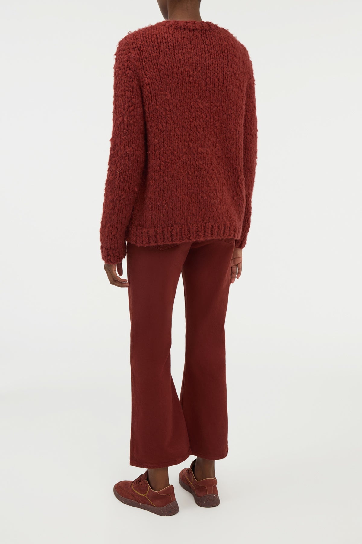 Lawrence Knit Sweater in Burnt Sienna Welfat Cashmere - 4