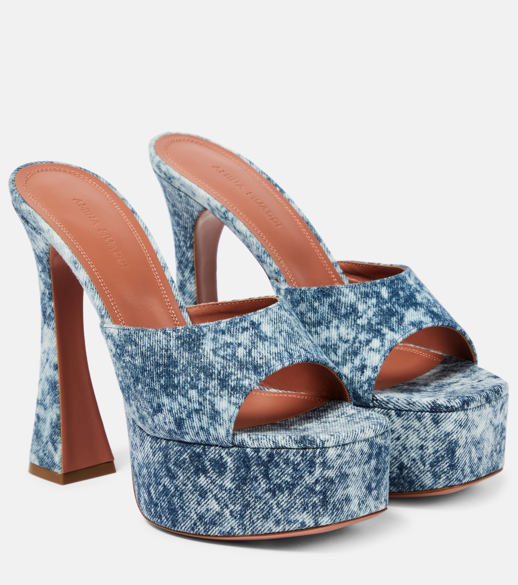 Dalida denim platform mules - 1