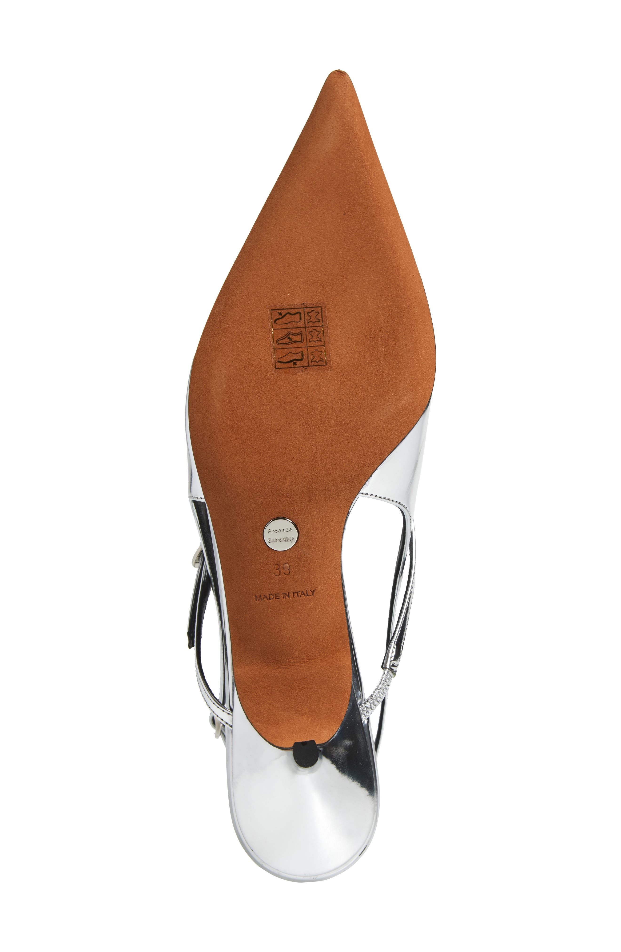 Proenza Schouler Crossover Kitten Heel Slingback Pump in Silver at Nordstrom - 6