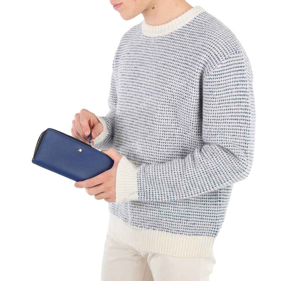 Montblanc Blue Calfskin Sartorial Phone Pouch - 2