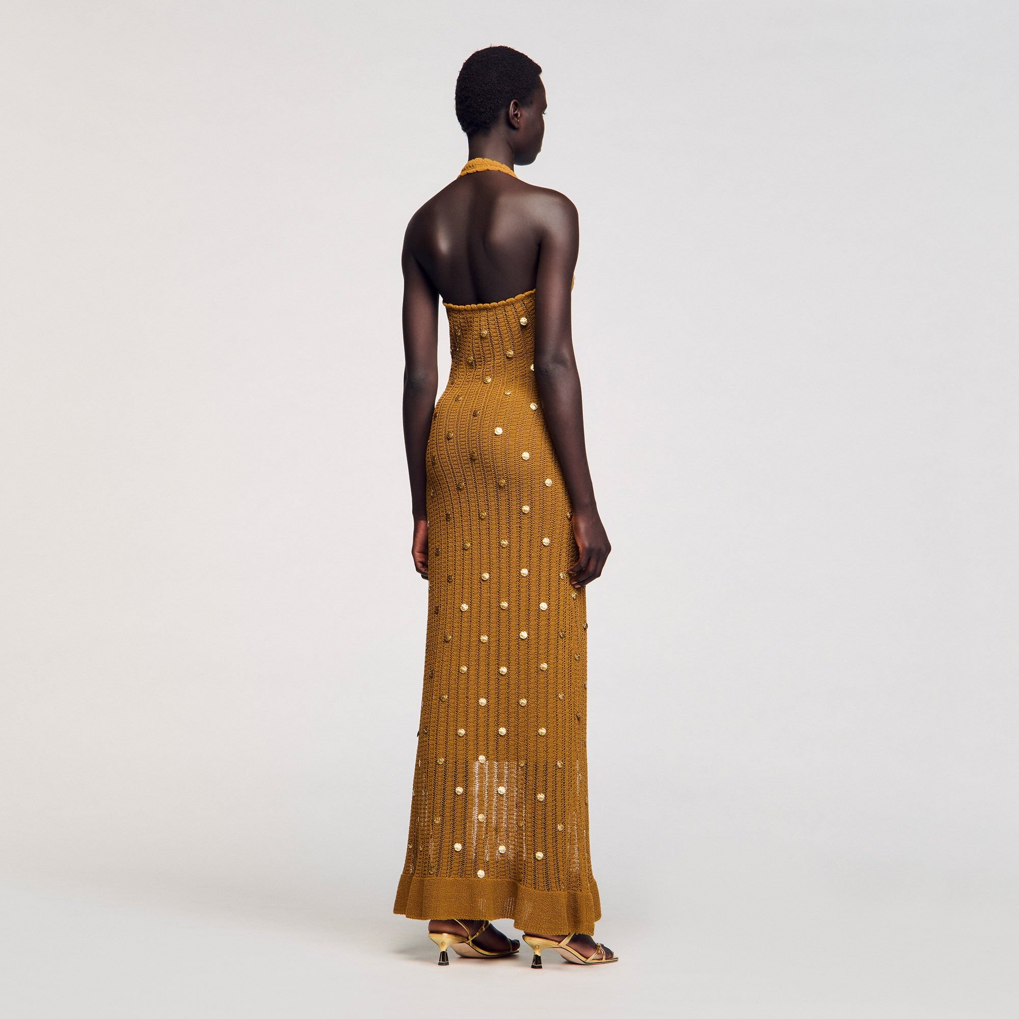 MAXI KNIT DRESS WITH FRINGES - 5