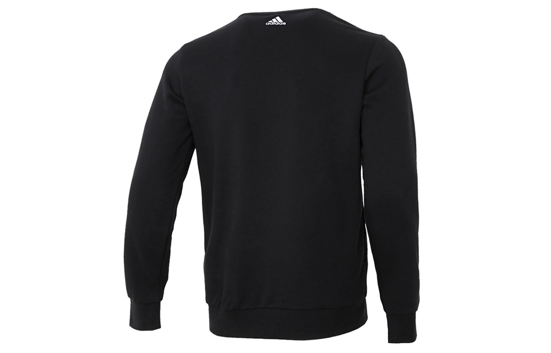 adidas Fi Swt Ft Bos Logo Printing Sports Round Neck Pullover Black GP0987 - 2