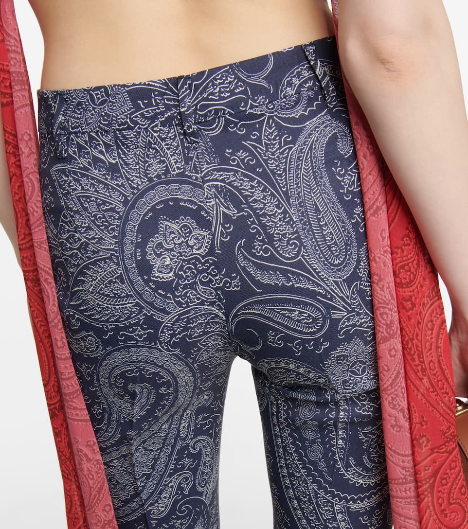 Paisley high-rise slim pants - 5