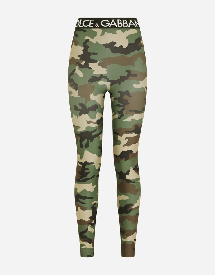 Camouflage-print jersey leggings - 3