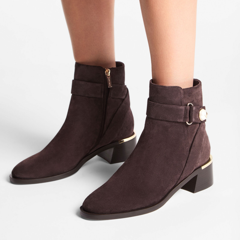 JIMMY CHOO Noor 45
Coffee Velvet Suede Ankle Boots outlook