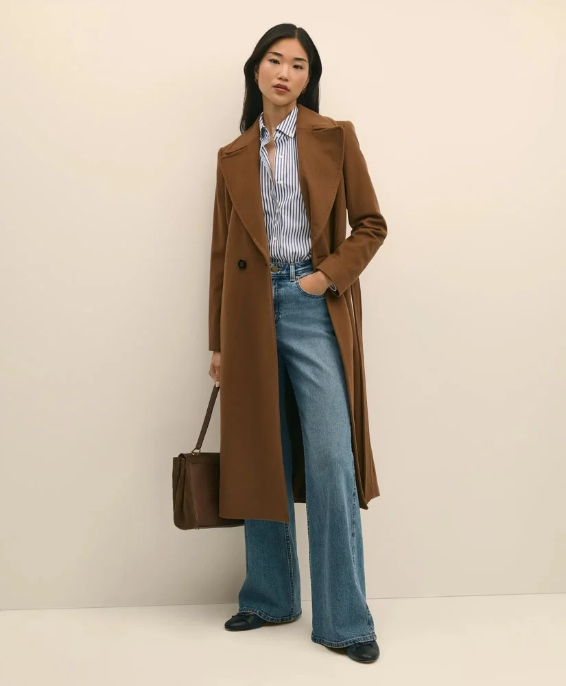 Notch Collar Coat in Water-Repellent Brushed-Twill Wool - 1