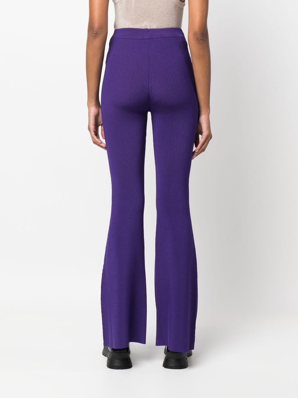 STELLA MCCARTNEY + NET SUSTAIN ribbed-knit flared pants