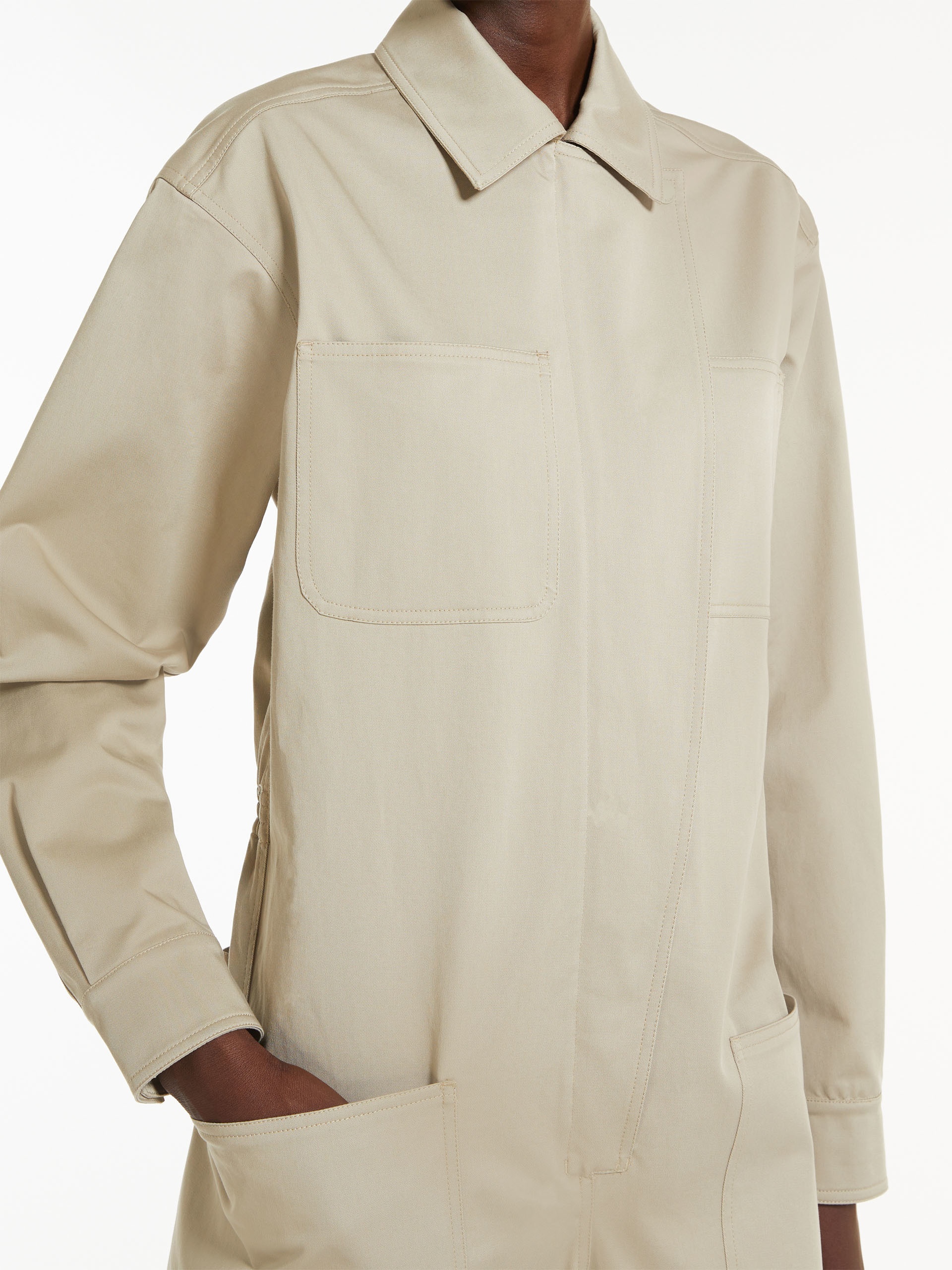 CARAIBI Stretch cotton workwear jumpsuit - 5