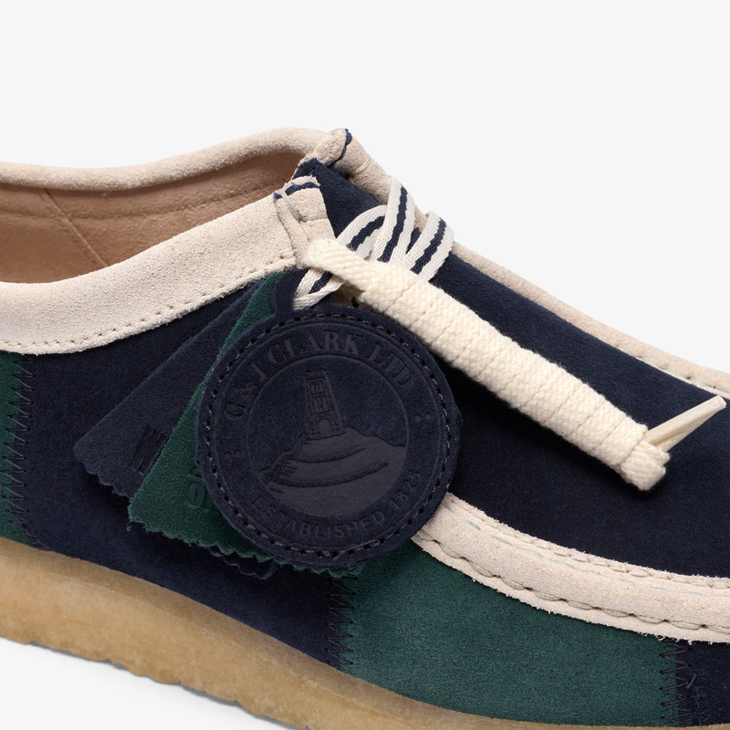 Wallabee Blue/Green Stripe 8