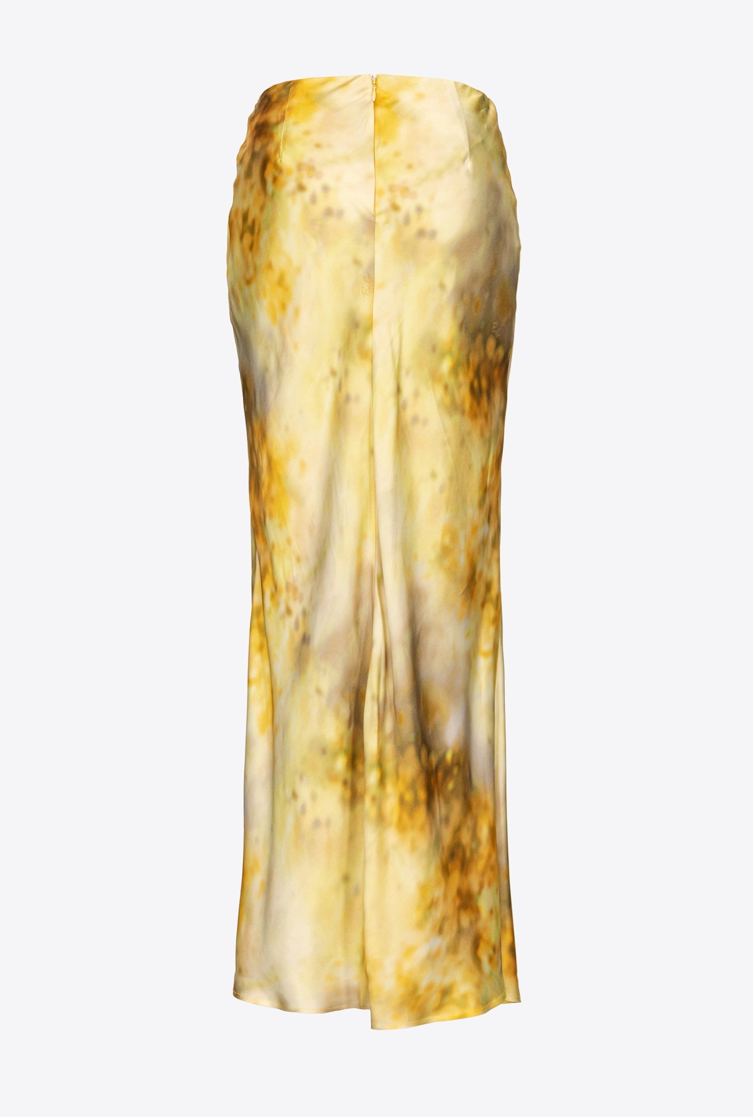 ELEGANT FADED FLORAL SATIN SKIRT - 5