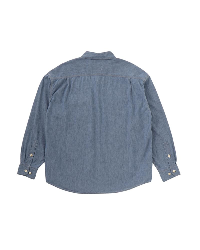 LANGER CHAMBRAY L/S (C/SI) LT.INDIGO - 2