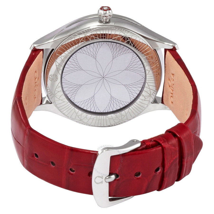 Omega De Ville Tresor Quartz Red Dial Ladies Watch 428.18.36.60.11.002 - 3