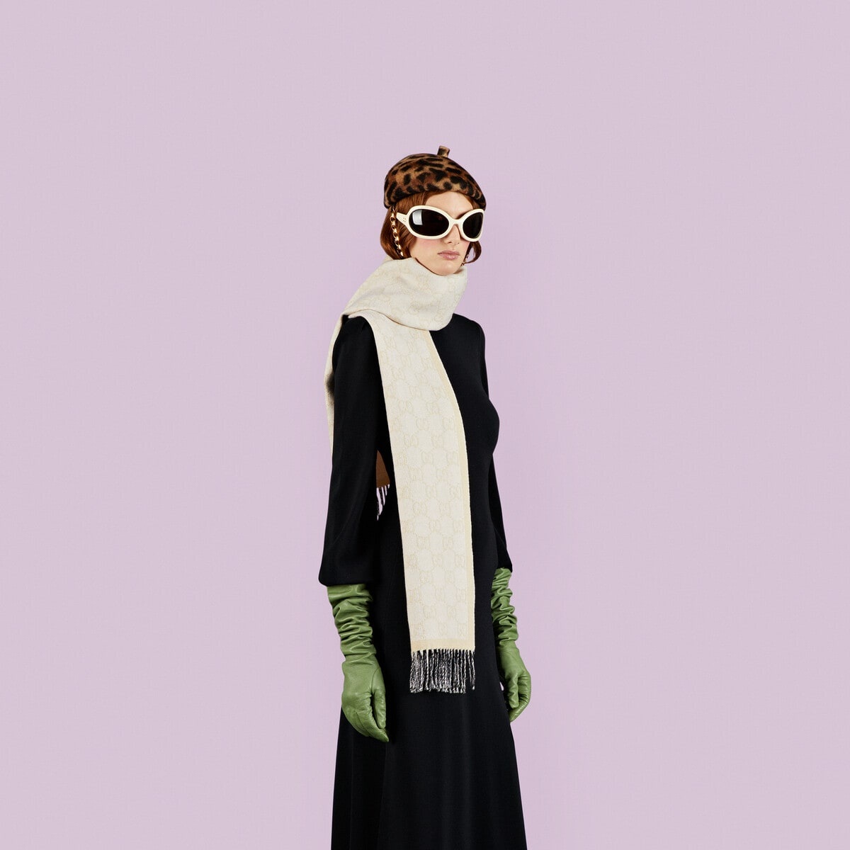 GG wool scarf - 4