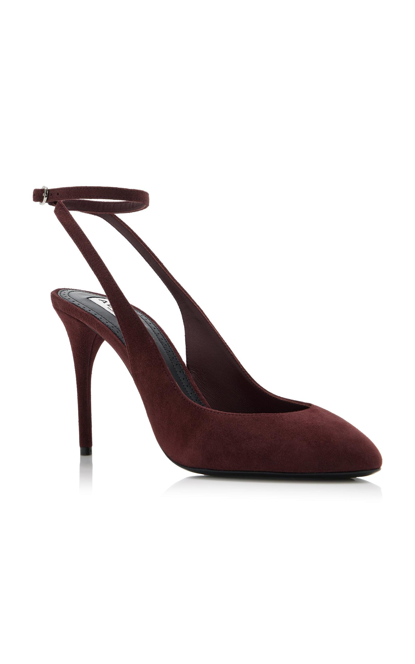 Decollete Suede Slingback Pumps burgundy - 3