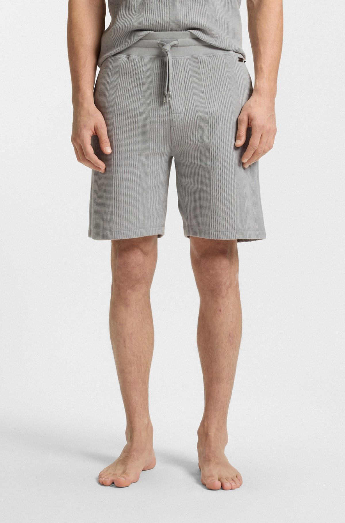 COTTON-BLEND SHORTS IN KNITTED JACQUARD - 2