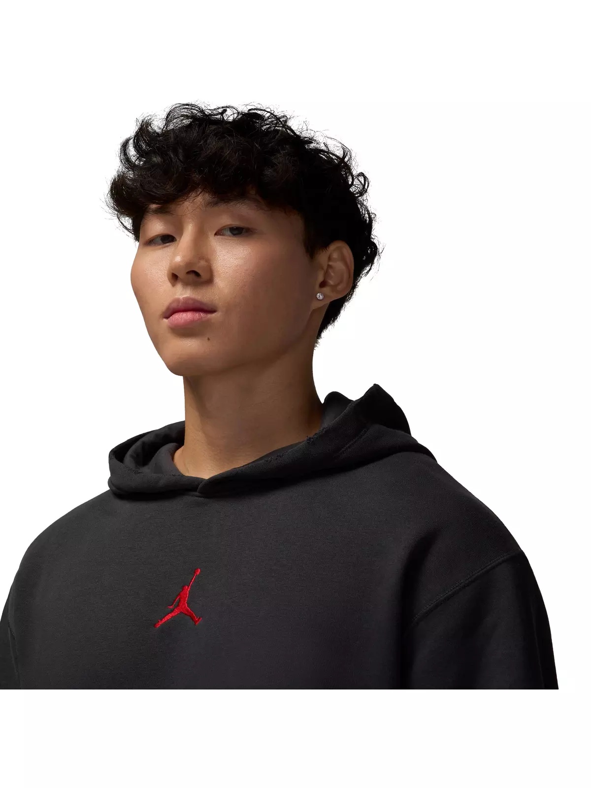 Men's Brooklyn Fleece Pullover Hoodie-Black - 3