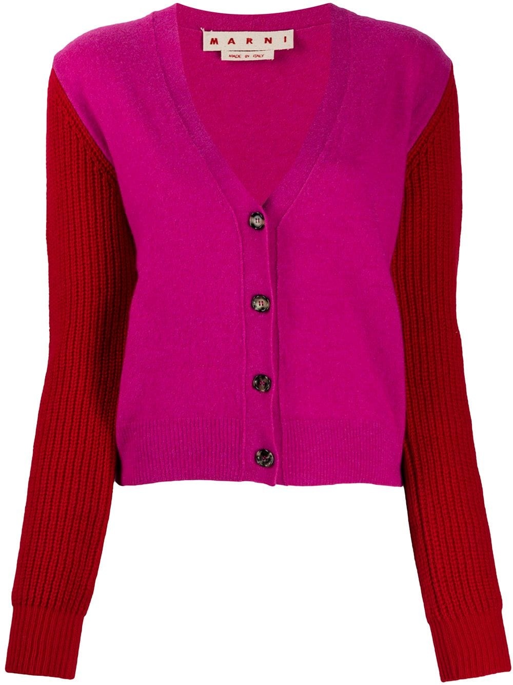 colour-block cardigan - 1