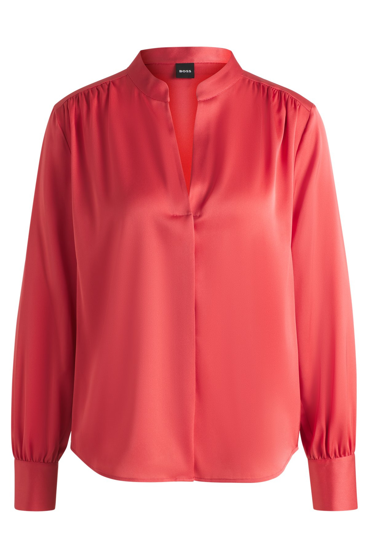 REGULAR-FIT BLOUSE IN STRETCH SILK - 1