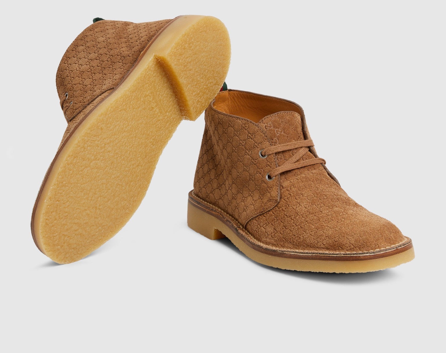 Gucci Web GG Suede Ankle Boots - 4