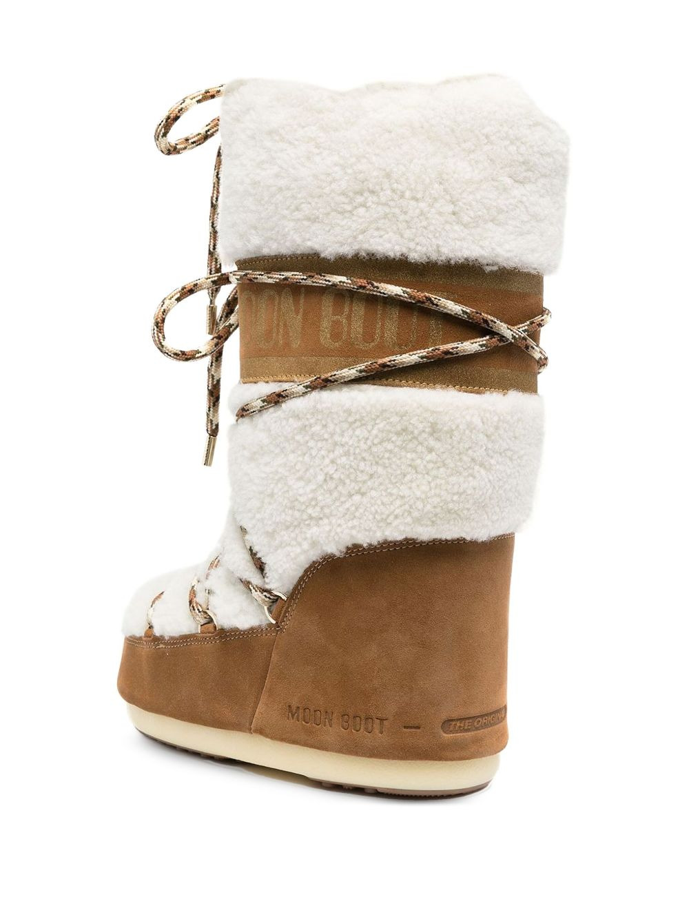 40mm lace-up shearling boots - 3