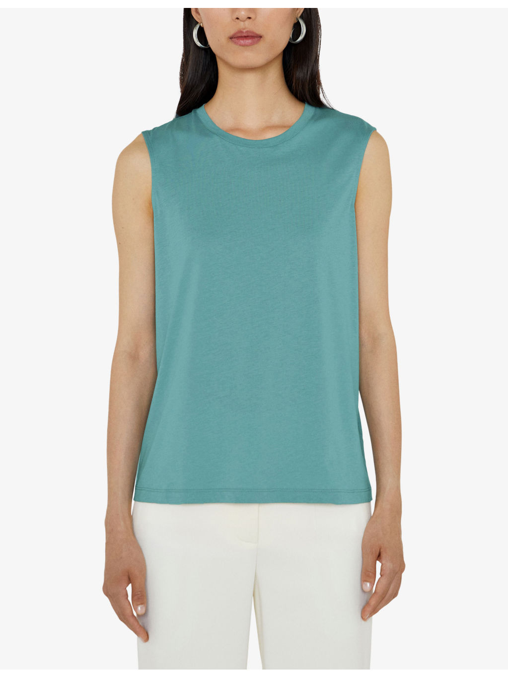 Cotton-Silk Jersey Tank Top - 3
