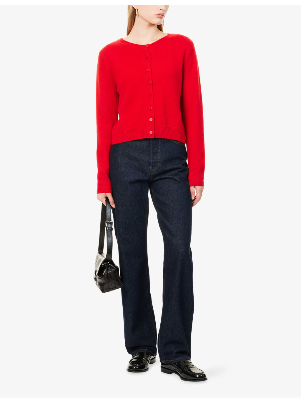 Clara Round-Neck Cashmere Cardigan - 2