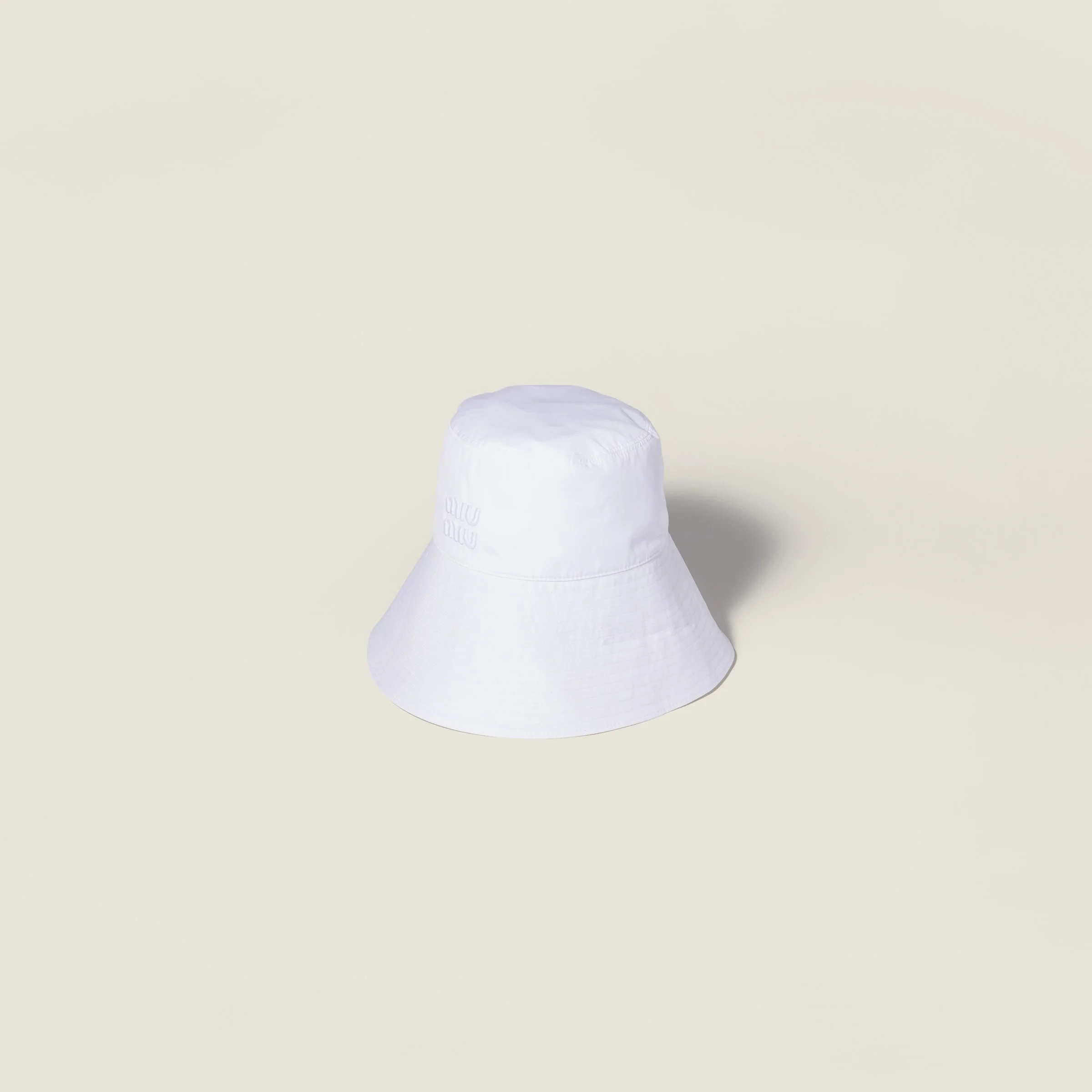 Wide-brimmed poplin bucket hat - 1