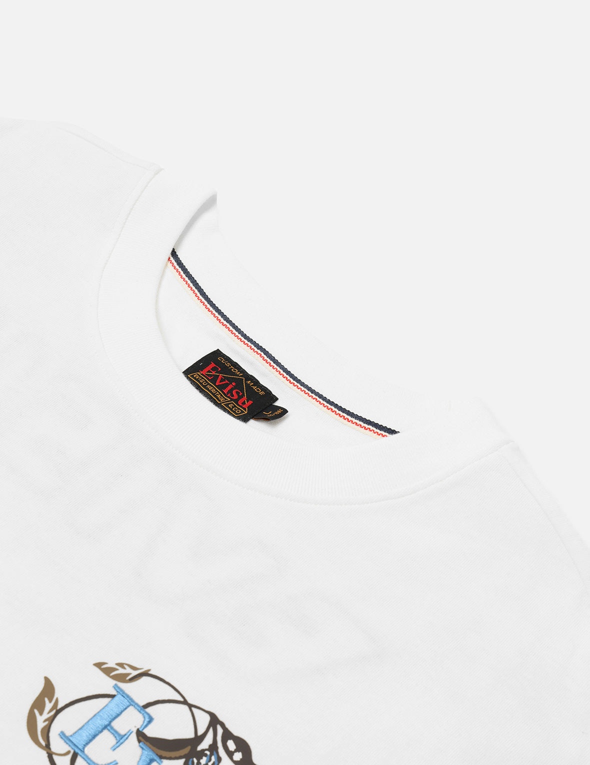 Floral Daicock and Logo Embroidery Loose Fit T-Shirt - 8