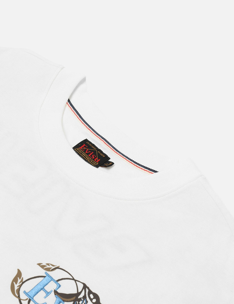 Floral Daicock and Logo Embroidery Loose Fit T-Shirt 8