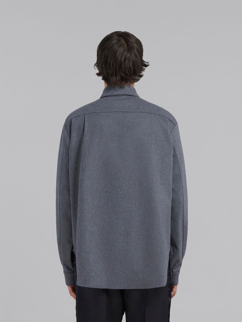 GREY FLANNEL SHIRT WITH PATCHES 3