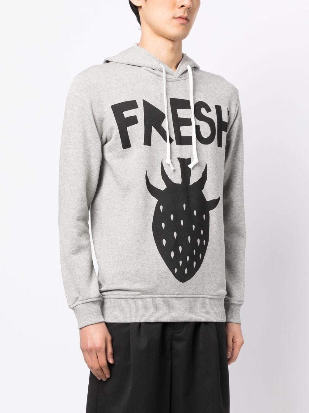 graphic-print cotton hoodie - 3