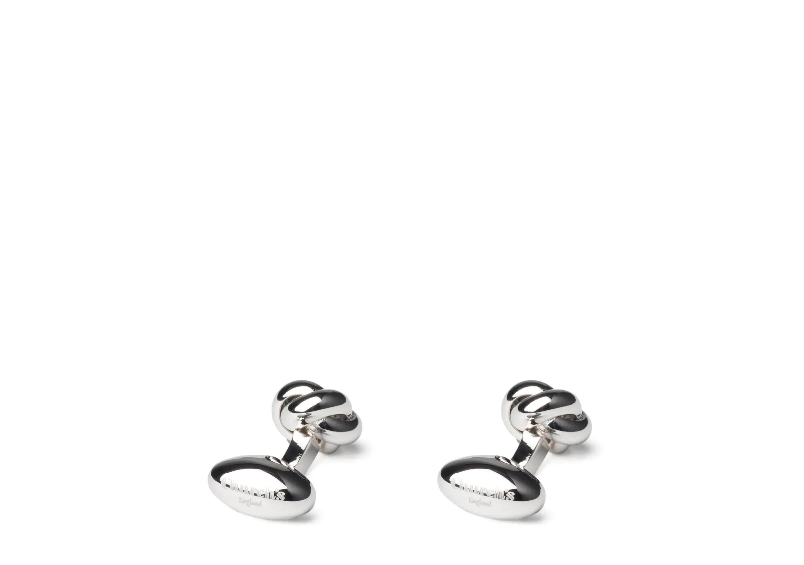 Knotted cufflink
Rhodium Plated Knot Silver - 2