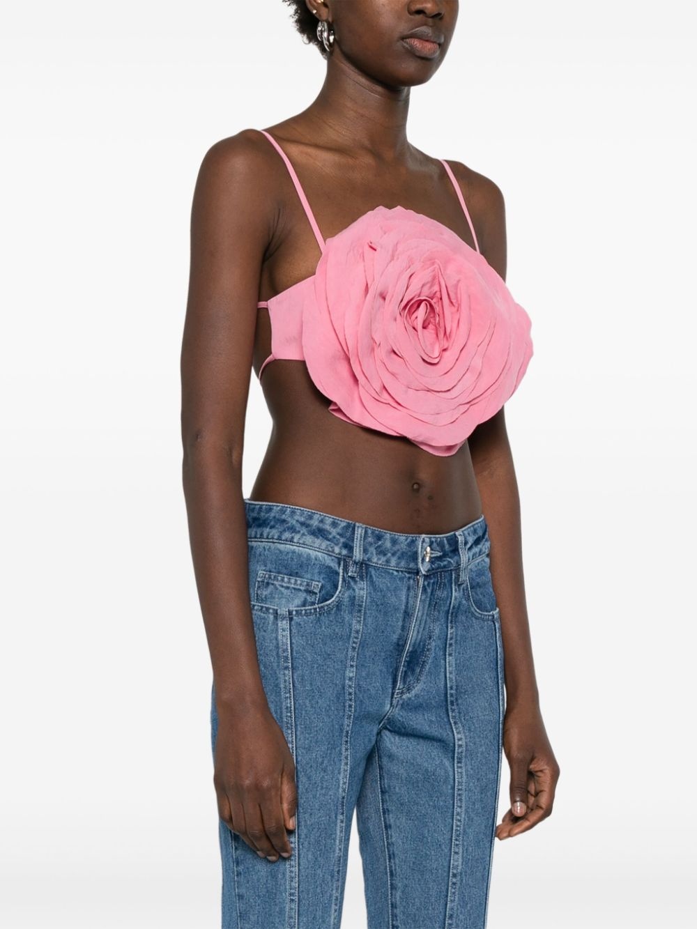 floral-appliqué top - 3