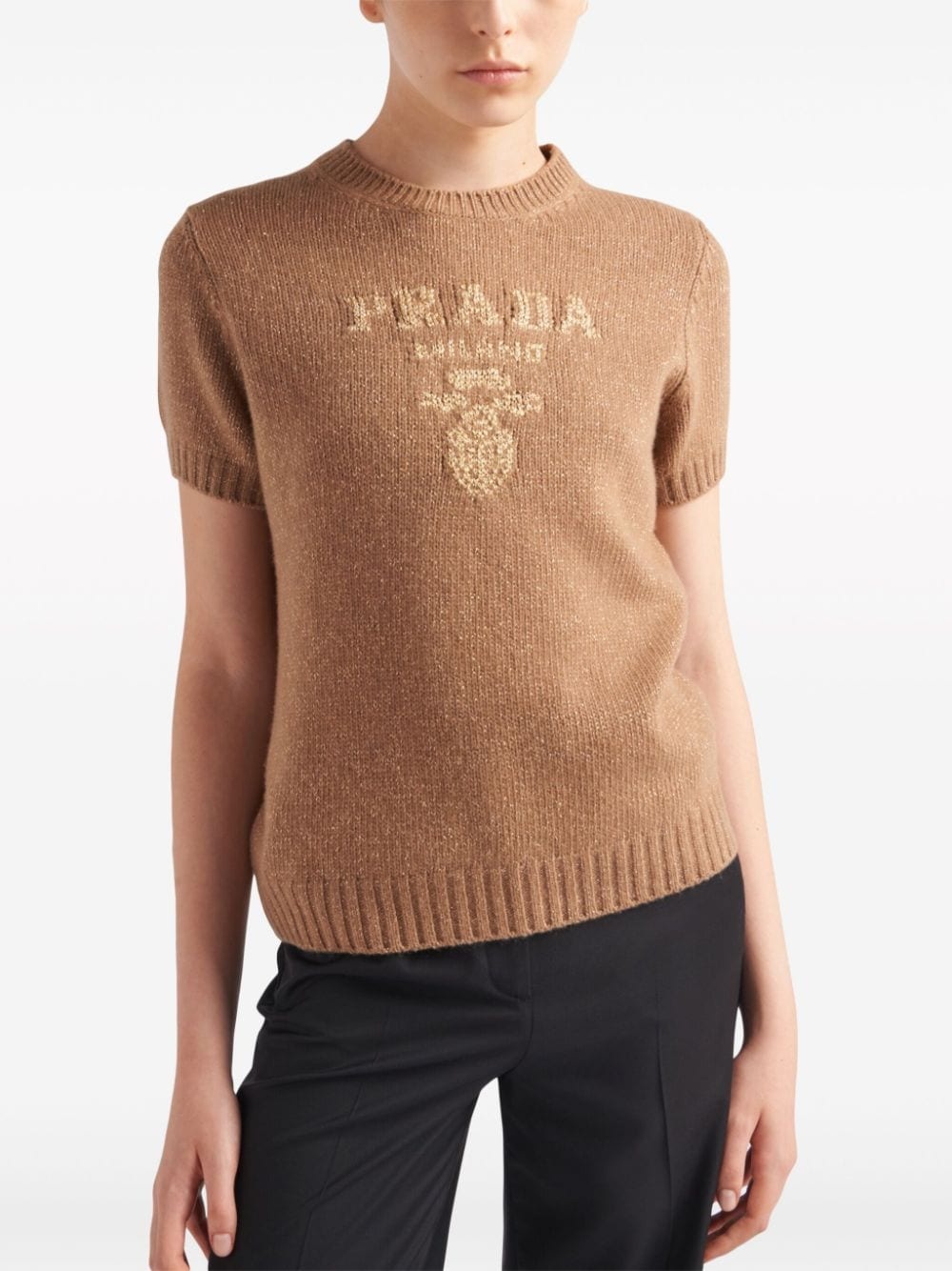 logo-intarsia cashmere-blend jumper - 5