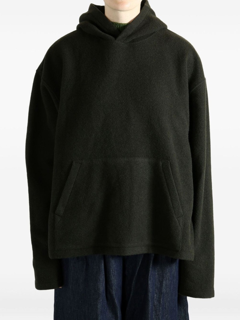 RIER fleece-texture hoodie outlook