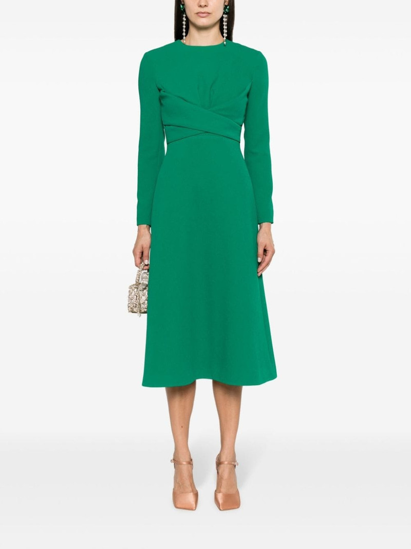 EMILIA WICKSTEAD Elta crepe flared midi dress outlook