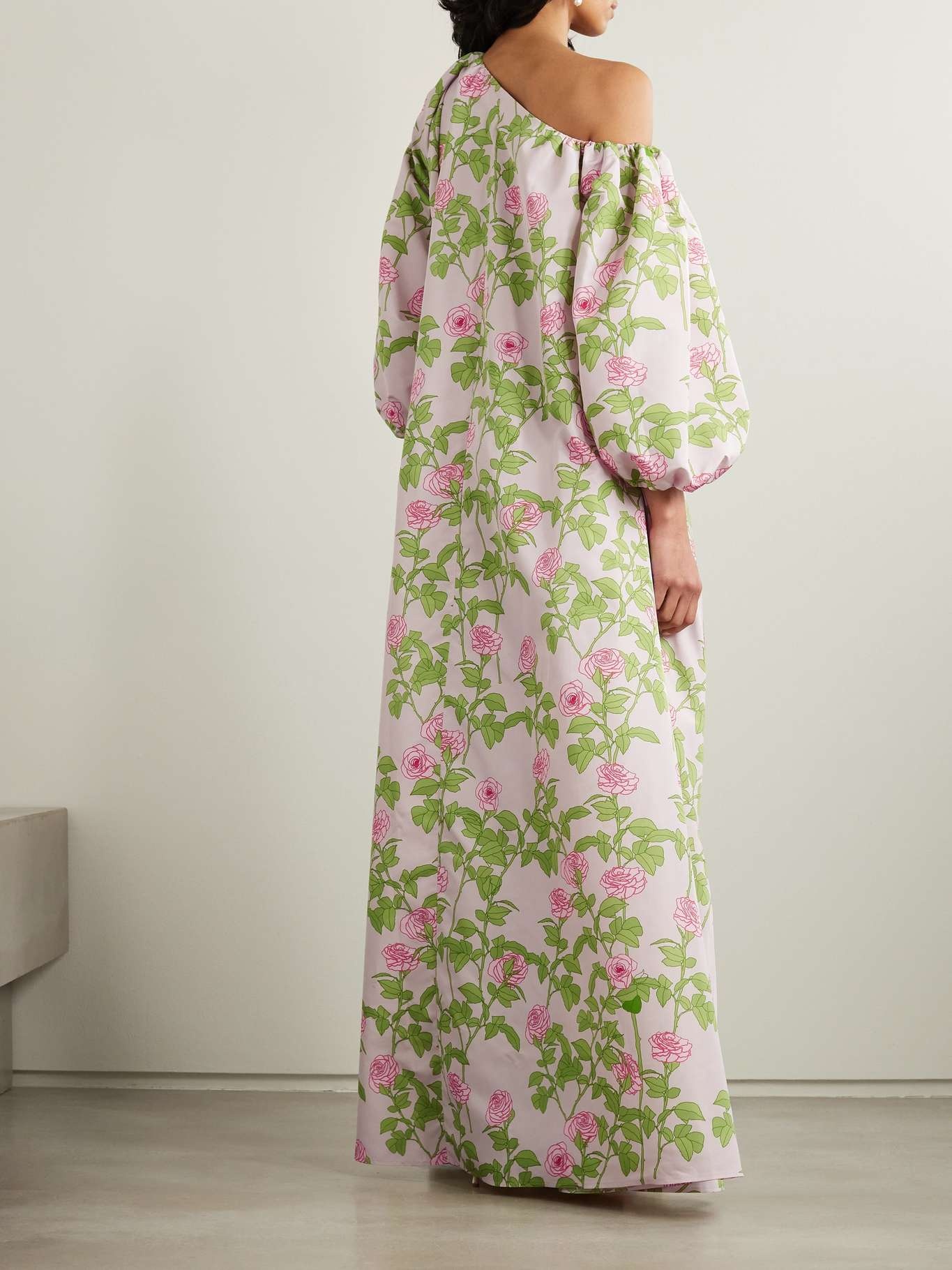 Nathalie off-the-shoulder floral-print taffeta gown - 3