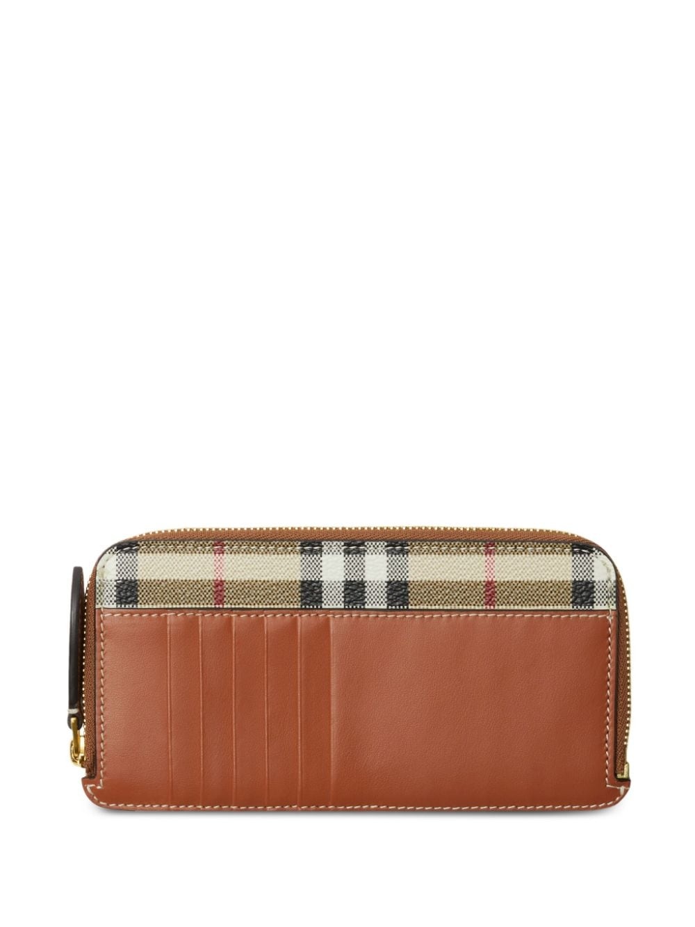 Vintage Check-pattern zipped wallet - 2